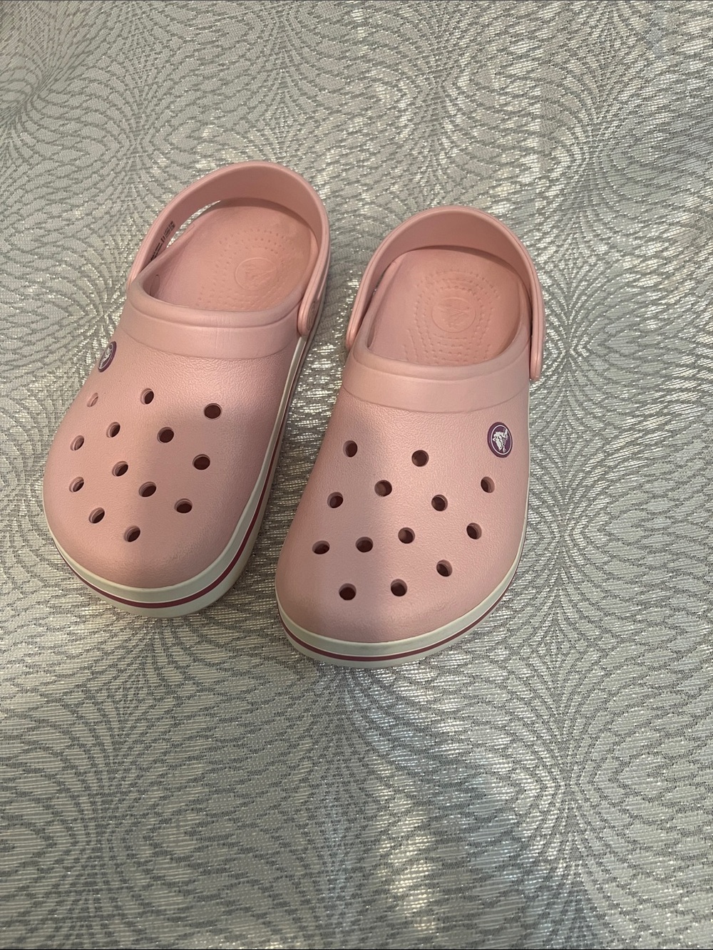 CROCS Classic Pink Slip-On Clogs with Heel Strap